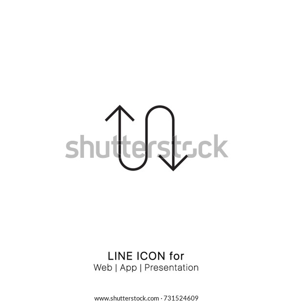 Icon arrows, curve, route arrow,\
winding, winding arrow graphic design single icon\
vector