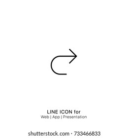 Icon Arrows Redo graphic design single icon vector