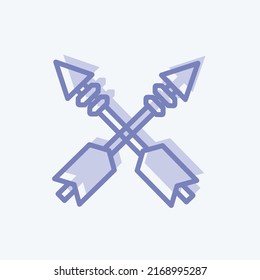 Icon Arrows. suitable for Wild West symbol. two tone style. simple design editable. design template vector. simple symbol illustration