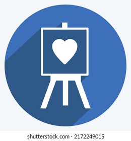 Icono Art. adecuado para símbolo comunitario. estilo de sombra larga. diseño simple editable. vector de plantilla de diseño. ilustración de símbolo simple