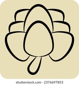 Icon Artichoke. related to Fruit and Vegetable symbol. hand drawn style. simple design editable. simple illustration