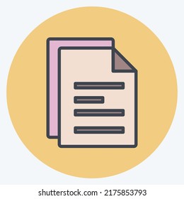 Icon Articles. suitable for Programming symbol. color mate style. simple design editable. design template vector. simple symbol illustration