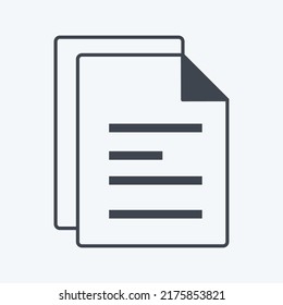 Icon Articles. suitable for Programming symbol. glyph style. simple design editable. design template vector. simple symbol illustration