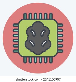 Icon Artificial Intelligence. related to Machine Learning symbol. color mate style. simple design editable. simple illustration. simple vector icons