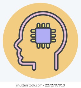 Icon Artificial Intelligence. related to Psychology Personality symbol. simple design editable. simple illustration