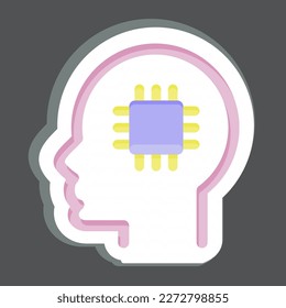 Icon Artificial Intelligence. related to Psychology Personality symbol. simple design editable. simple illustration