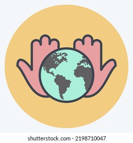 Icon Artificial Noosphere. suitable for education symbol. color mate style. simple design editable. design template vector. simple illustration