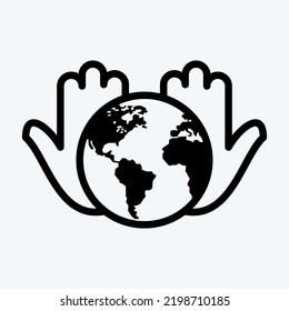Icon Artificial Noosphere. suitable for education symbol. line style. simple design editable. design template vector. simple illustration