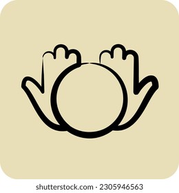 Icono Noosfera Artificial. adecuado para el símbolo educativo. estilo dibujado a mano. diseño simple editable