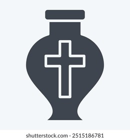 Icon Ashes. related to Seath symbol. glyph style. simple illustration