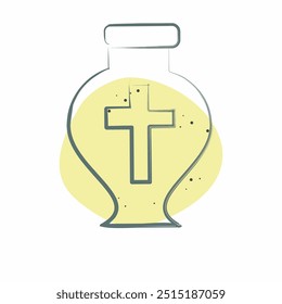 Icon Ashes. related to Seath symbol. Color Spot Style. simple illustration