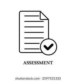 Icon a assessment, isolated against a clean background.