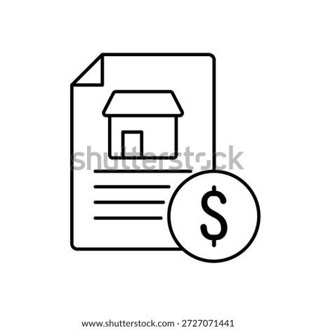 Icon a asset valuation and property estimation, isolated against a clean background.