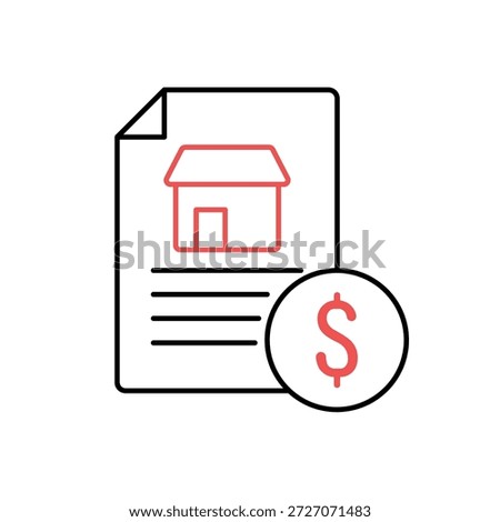 Icon a asset valuation and property estimation, isolated against a clean background.