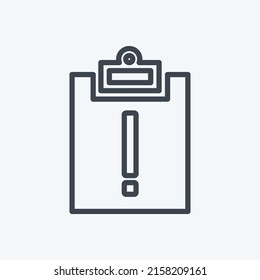 Icon Assignment Late. suitable for Infographics symbol. line style. simple design editable. design template vector. simple symbol illustration
