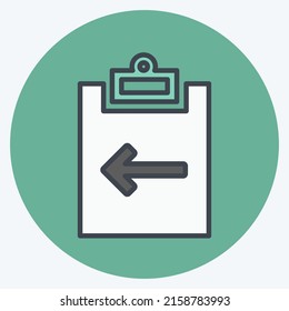 Icon Assignment Return 1. suitable for Infographics symbol. color mate style. simple design editable. design template vector. simple symbol illustration