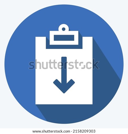 Icon Assignment Return II. suitable for Infographics symbol. long shadow style. simple design editable. design template vector. simple symbol illustration