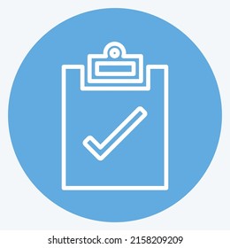 Icon Assignment Turned. suitable for Infographics symbol. blue eyes style. simple design editable. design template vector. simple symbol illustration