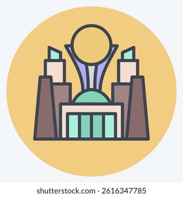 Icon Astana. related to Kazakhstan symbol. color mate style. design editable