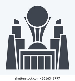 Icon Astana. related to Kazakhstan symbol. glyph style. design editable