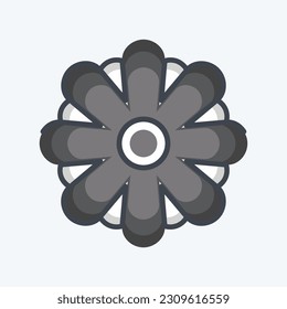 Icon Aster. related to Flowers symbol. doodle style. simple design editable. simple illustration