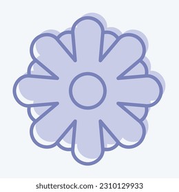 Icon Aster. related to Flowers symbol. two tone style. simple design editable. simple illustration
