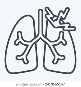 Icon Asthma. related to Respiratory Therapy symbol. line style. simple design editable. simple illustration