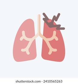Icon Asthma. related to Respiratory Therapy symbol. flat style. simple design editable. simple illustration