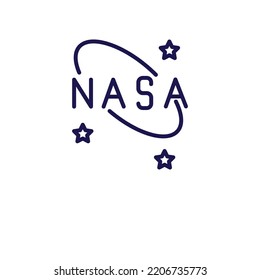  de la colección de astronomía. Icono de contorno de planeta, lineal delgado, espacio aislado en fondo blanco. Signo vectorial de línea, símbolo para web y móvil