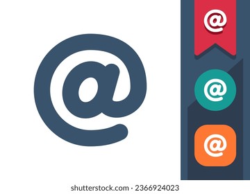 At Icon. At, Email, E-mail. Professional, pixel perfect vector icon.
