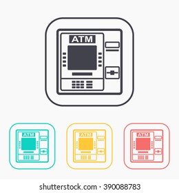 icon of atm color set