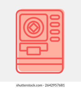 Icon atm crypto. Crypto currency elements. Icon in two tone style.