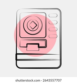 Icon atm crypto. Crypto currency elements. Icon in color spot style.