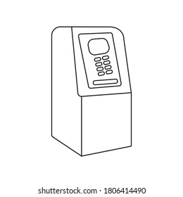 icon of atm vector outline style
