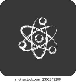 Icono Energía Atómica. adecuado para el símbolo de ecología. estilo tiza. diseño simple editable. vector de plantilla de diseño