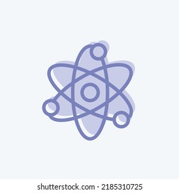 Icon Atomic Energy. suitable for education symbol. two tone style. simple design editable. design template vector. simple illustration