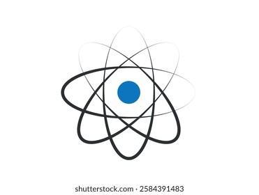 Icon of atoms with nucleus and electrons