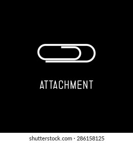 Icon of Attachment. Vector illustration