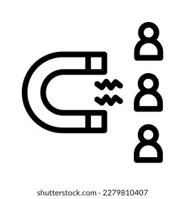 icon Audience Engagement. editable file and color, vector icon illustration