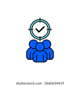 Icon a audience, isolated against a clean background.