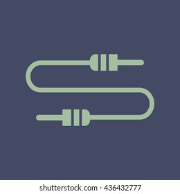 Icon of Audio Cable or Jack Cable. Eps-10.