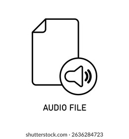 Icon a audio file, isolated against a clean background.
