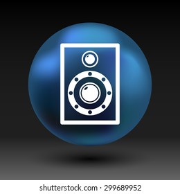 icon audio speaker sound wave vector symbol.