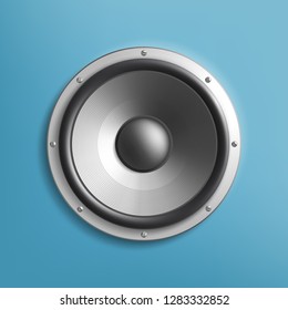 Icon audio volume speaker. Stock vector realistic illustration.