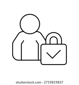 Symbol für eine Autorisierung, einzeln auf sauberem Hintergrund.