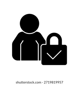 Symbol für eine Autorisierung, einzeln auf sauberem Hintergrund.