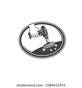 icon of auto detailing work, vector art.