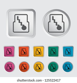 Icon automatic gear. Vector illustration.