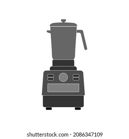 El ícono de una licuadora de cocina automática para cortar alimentos para cocinar sobre un fondo blanco. Imagen vectorial.