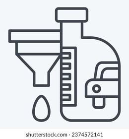 Icon Automatic Transmission Fluid. in Zusammenhang mit dem Symbol für die Fahrzeugwartung stehen. Linienstil. einfaches Design bearbeitbar. einfache Abbildung
